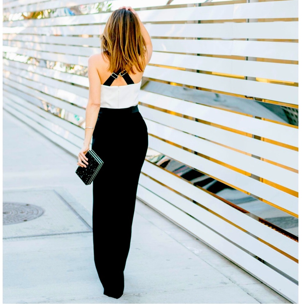 Ted Baker- black and white jumpsuit
